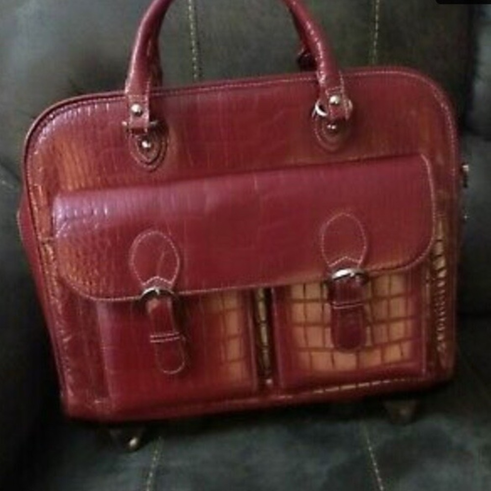 Siamod San Martian Leather Laptop Bag NWT
